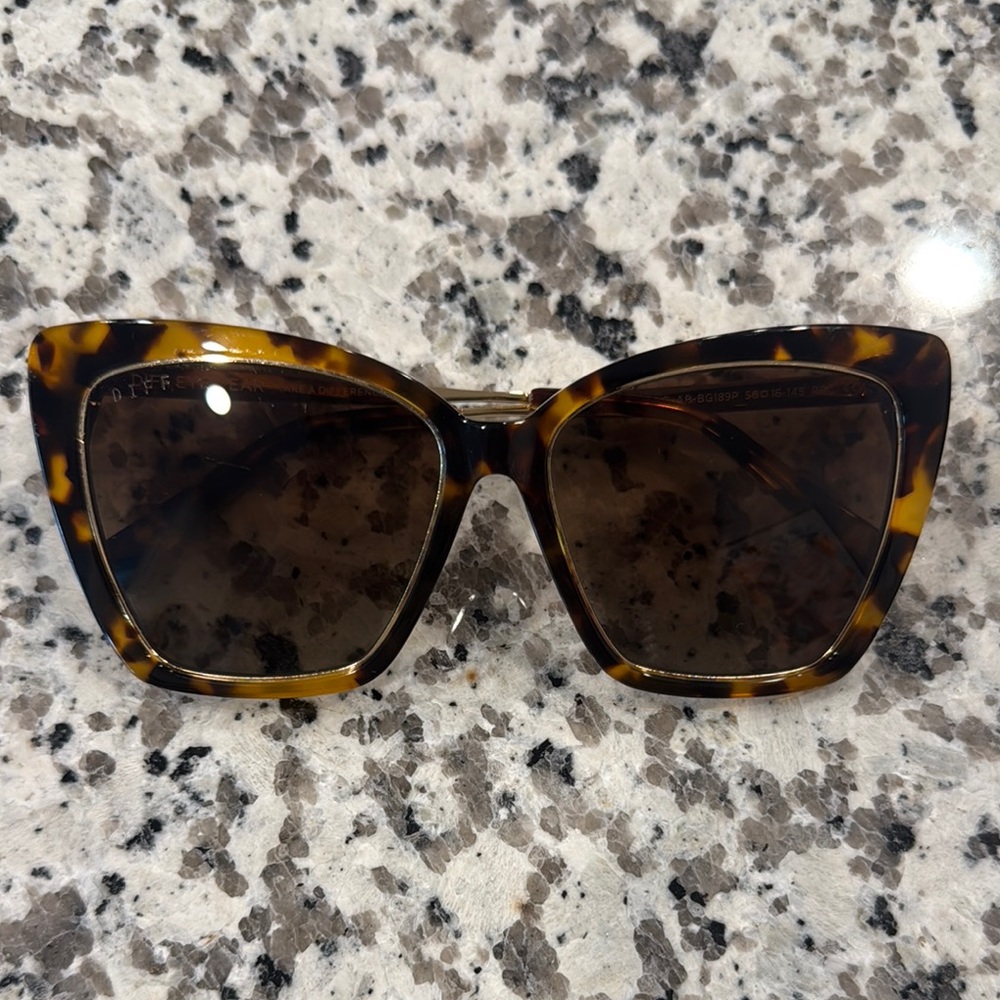 Diff Eyewear Brown Tortoiseshell Sunglasses
